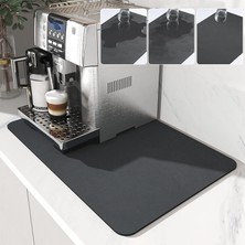 Wangchuang Kauçuk Paspaslar Gri L 40 x 50CM Ev Saklama Paspasları Mutfak Emici Ped Kuru Drenaj Mat Lavabo Lavabo Kahve Makinesi Pedleri Masa Servis Altlığı Musluk Anti Sıçrama (Yurt Dışından)