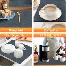 Wangchuang F Dikdörtgen 40X60 cm Baskılı Drenaj Pedi Kauçuk Bulaşık Kurutma Mat Süper Emici Damlalıklı Paspaslar Sofra Şişe Halıları Mutfak Yemek Takımı Placemat (Yurt Dışından)