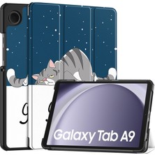 Seniee Samsung Galaxy Tab A9 2023 Için Otomatik Uyandırma Uyku Özellikli Darbeye Dayanıklı Tablet Kılıfı (Yurt Dışından)