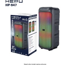 Hepu 947 Tws Bluetooth Speakers Parti Hoparlörü Kablolu Mikrofonlu 8 Inc*2 Subwoofer