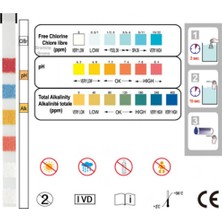 Pandoraplanet 50 Şerit 3'ü 1 Arada/ 6'sı 1 Arada Yüzme Havuzu Test Kağıdı Küvet Su Kalitesi Artık Klor Ph Değeri Alkalinite Sertlik Test Şeritleri (Yurt Dışından)