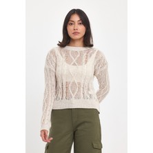 Clover Secret Açık Örgü Kazak