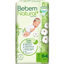 Bebem Natural Bebem Bebek Bezi Natural Beden:1 (2-5kg) Yenidoğan 320 Adet Mega Fırsat Pk