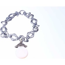 925 Ayar Gümüş Sedef Taşlı Antik Tasarım Bileklik