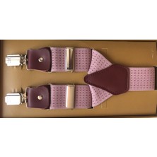 Kemer Sepeti Gül Kurusu Bordo Noktalı Pantolon Askısı 3 Klipsli