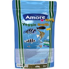 Amore Tropheus Veggie Chips Kova  Elite Pro Veggie Garlic 420 gr Poşet Akvaryum Balık Yemi