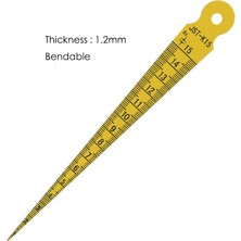 Liyao Kırmızı 1.5mm 1-15MM Plastik Konik Ölçer Kaynak Ölçer Cetvel Feeler Gage Pvc Malzeme Stoklu (Yurt Dışından)