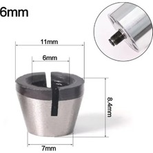 Liyao Bir 6mm 6.35MM 8mm Collet Chuck Adaptörü Gravür Kırpma Makinesi Elektrikli Yönlendirici Yüksek Hassasiyetli Bit (Yurt Dışından)