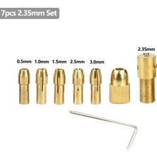 Liyao 7 Adet 2.35MM Set Mini Matkap Chuck Adaptörü 0.5-3.0mm Matkap Pens Collet 2.35MM Elektrik Motor Mili Dremel Döner Aksesuarları 7 Adet (Yurt Dışından)