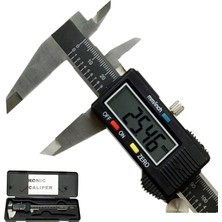 Liyao Siyah 150MM Paslanmaz Çelik Dijital Kumpas Büyük LCD Ekran Pürüzsüz Kayma Dayanıklı Elektronik Ölçme Aracı Mikrometre Ölçer (Yurt Dışından)