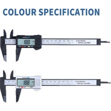 Liyao Siyah 0-150 mm Çok Fonksiyonlu Elektronik Dijital Ekran Sürmeli Kumpas LCD Ekran Tüm Plastik Dijital Doğrudan Okuma Ölçme Aletleri (Yurt Dışından)