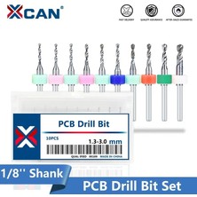 10 Adet 0.5-1.4mm Xcan Matkap Ucu Seti Pcb Devre Tabancası Matkap Ucu 1/8 ''shank Mikro Delme Aracı Bit (Yurt Dışından)