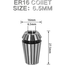 ER16-1I4 1/4 "8mm 1/2" Shank Er Yönlendirici Bit Uzatma Çubuğu Pens Oyma Makinesi Uzatma Freze Kesici Ahşap (Yurt Dışından)