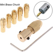 Liyao 2mm Mini Chuck 7 Adet 0.5-3mm Matkap Chuck Pensetler Mini Araçlar Için Hızlı Chuck Seti Bakır Matkap Klasörü Bakır Kapak Eksen Matkap Pens Anahtarı ile (Yurt Dışından)