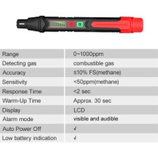 HT60 Habotest HT60/HT609 Gaz Kaçak Dedektörü Alarmı LCD Ekranlı Sesli ve Görsel Alarmlı Yanıcı Gaz Dedektörü Gaz Dedektörü (Yurt Dışından)