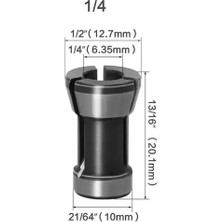 Liyao 1 Adet 6.35MM 1 Adet/3 Adet Yüksek Hassasiyetli Adaptör Pens 8mm 6.35MM 6mm Collet Chuck Gravür Kırpma Makinesi Yönlendirici Freze Kesicisi Aksesuarları (Yurt Dışından)