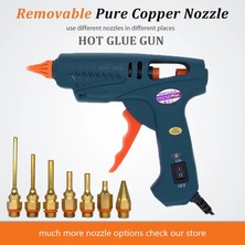 2.0X38MM Nozul 100W, Abd 60W 100W Ab Abd Tak Sıcak Tutkal Tabancası Güç Anahtarı ile Saf Bakır Nozullar 5 Tutkal Çubukları 11MM Ev Güç Aracı Ev Dıy Zanaat (Yurt Dışından)