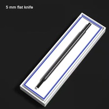 Liyao 5 mm Düz Bıçak 1-10 Adet Ahşap Keski Bıçak Seti Yüksek Karbonlu Çelik Taş Oyma Bıçağı Gravür Bıçağı Ekstra Deri Rulo Saklama Çantası (Yurt Dışından)