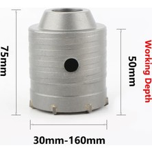 Liyao Sds Plus 450MM Sds Plus Duvar Delik Testere Matkap Ucu Seti 30MM-160MM Beton Delik Testere Çimento Taş Tuğla Duvar Klima Tüp Delik Açıcı Aletler (Yurt Dışından)