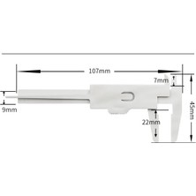 Liyao 0-150MM Mavi 80MM Mini Plastik Sürgülü Sürmeli Kaliper Ölçer Ölçü Aracı Cetvel Mikrometre (Yurt Dışından)