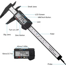 Liyao Dijital Kumpas 03 Dijital Kumpas Taşınabilir Elektronik Sürmeli Kumpas 100MM Kaliper Mikrometre Dijital Cetvel Ölçme Aracı 150MM 0.1mm (Yurt Dışından)