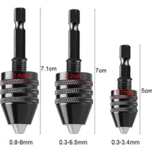 Liyao 0.8-8mm Anahtarsız Matkap Aynası 0.3-8mm Elektrikli Matkap Uçları Pens Fikstür Araçları 1/4 "hex Shank Hızlı Değişim Dönüştürücü Darbeli Matkap Adaptörü (Yurt Dışından)