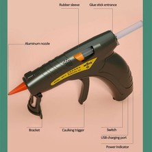 Siyah Lityum 3.7 V Elektrikli Sıcak Eriyik Tutkal Tabancası Akülü Ev Şarj Edilebilir Çocuk Kılavuzu Dıy Çubuk Tutkal Çok Amaçlı Taşınabilir (Yurt Dışından)