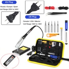 Kırmızı 110V Us Plug Versiyonu 220V Havya Elektrikli Havya Kalay Havya Regülatörlü USB Lehim Kalay Kaynak Makinesi Lehimleme Kiti (Yurt Dışından)