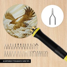 LH40-S2-BAG 60W, Ingiltere Pyrography Ahşap Yakma Kiti Profesyonel Ahşap Yakıcı Aracı Çift Kalem Çanta ile 30 Ipuçları (Yurt Dışından)