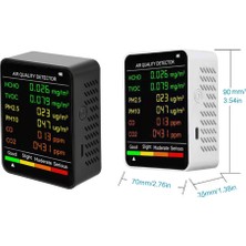 5 In 1 Siyah C Pm2.5 PM10 Hcho Tvoc Co Co2 Ölçer Dijital Sıcaklık Nem Test Cihazı LCD Karbon Dioksit Dedektörü Hava Kalitesi Monitörü (Yurt Dışından)