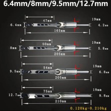 6.4mm 6.4/8/9.5/12.7mm Hss Kare Delik Matkap Ucu Burgu Ucu Çelik Zıvana Açma Sondaj Özlem Ağaç Işleme Araçları Elektrikli El Aletleri Matkap Bit Seti (Yurt Dışından)