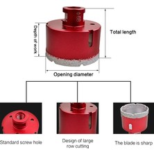 80MM M14 Konu Bağlantısı Vakum Lehimli Elmas Delme Çekirdek Uçları Porselen Karo Matkap Uçları Mermer Taş Duvar Delik Testere (Yurt Dışından)