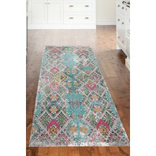 Dekoreko Dijital Mutfak Halısı Yıldız Deri Kaymaz Taban Iskandinav Keona Renkli