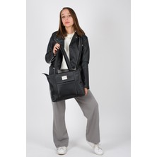 City Center Fashion Kadın Saten Fermuar Kapama Astarlı Basic El ve Omuz Çantası CTY-LBN-9254