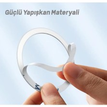 Livx Power Metal Magsafe Halka Yüzük Ring Iphone 8VE Üstü Model Uyumlu Gümüş 4'lü Paket