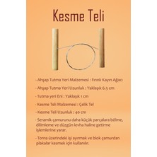 Acuto Plastik Ebeşuar Seti 4'lü Kil Şekillendirme Seti Seramik Seti Çamur Kesme Teli Çelik Tel