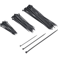 Tek-İş Plastik Kablo Bağı Cırt Kelepçe Set 100-150-250 x 2.5 mm Siyah (20 x 3) 60 Adet