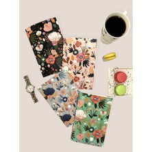 Akıllı Adam Yayınları Çiçekli 4'lü Defter Seti 13X20 Renkli Desenli Kullanım İçin Şık Tasarım
