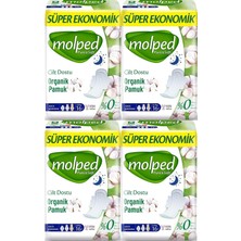 Molped Pure & Soft Gece Süper Ped 16'lı x 4 Adet Sızıntı Önleyici Teknoloji ile Gün Boyu Konfor