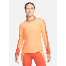 Nike Bisiklet Yaka Düz Turuncu Kadın T-Shirt DQ6695-871 W Nk Df Aır Top Ls