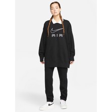 Nike Siyah - Gri - Gümüş  Kadın Uzun Eşofman Altı DQ6563-010 W Nsw Aır Flc Mr Jogger