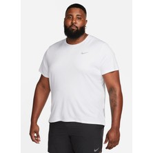 Nike Bisiklet Yaka Düz Beyaz Erkek T-Shirt DV9315-100 M Nk Df Uv Mıler Ss