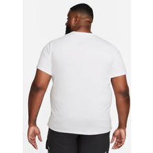 Nike Bisiklet Yaka Düz Beyaz Erkek T-Shirt DV9315-100 M Nk Df Uv Mıler Ss