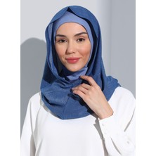 Ecardin ST300-SİMLİ Abiye Hijab 14 Saks - Saks -