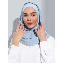 Ecardin ST300-SİMLİ Abiye Hijab 30 Bebemavi - Bebe Mavisi -