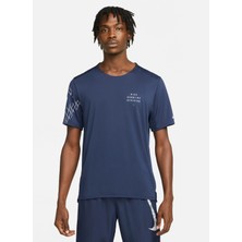Nike Bisiklet Yaka Baskılı Mavi Erkek T-Shirt DQ6545-410 M Rdvn Rıs 365 Fls Gx Ss