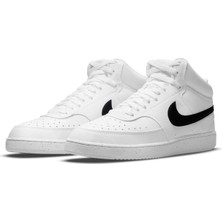 Nike Beyaz Erkek Deri Lifestyle Ayakkabı DN3577-101 Court Vısıon Mıd Nn