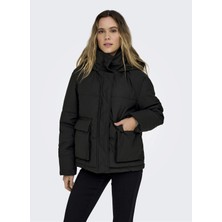 Only Siyah Kadın Mont Onlsally Raın Short Puffer Otw