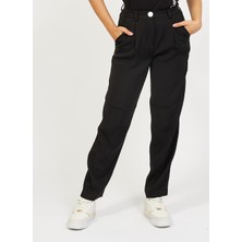 Armani Exchange Yüksek Bel Normal Siyah Kadın Pantolon 6RYP05