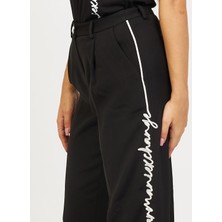 Armani Exchange Yüksek Bel Normal Siyah Kadın Pantolon 6RYP05
